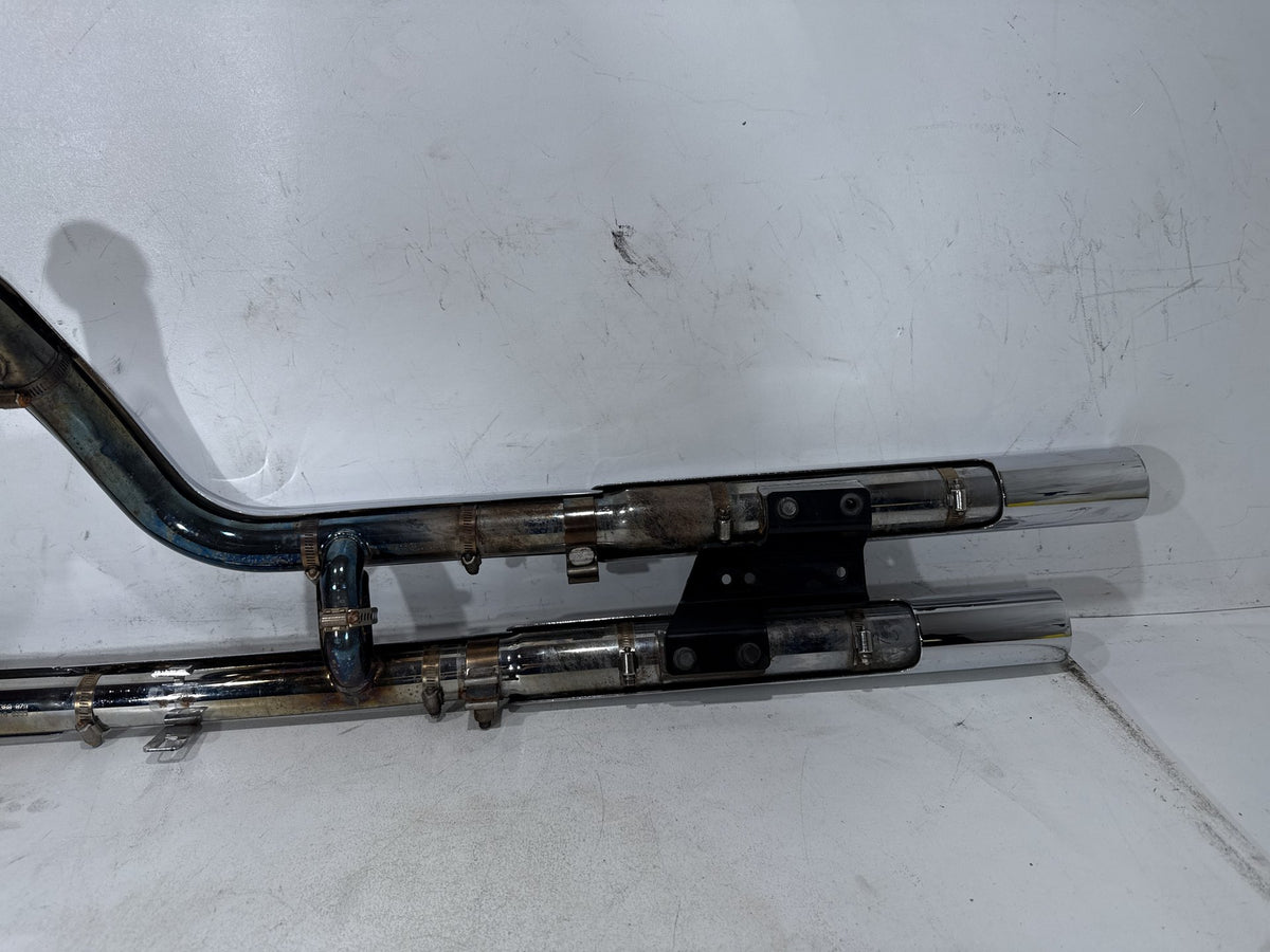 2011 Harley Softail Deluxe FLSTN OEM Exhaust Header Pipes Muffler Vance & Hines