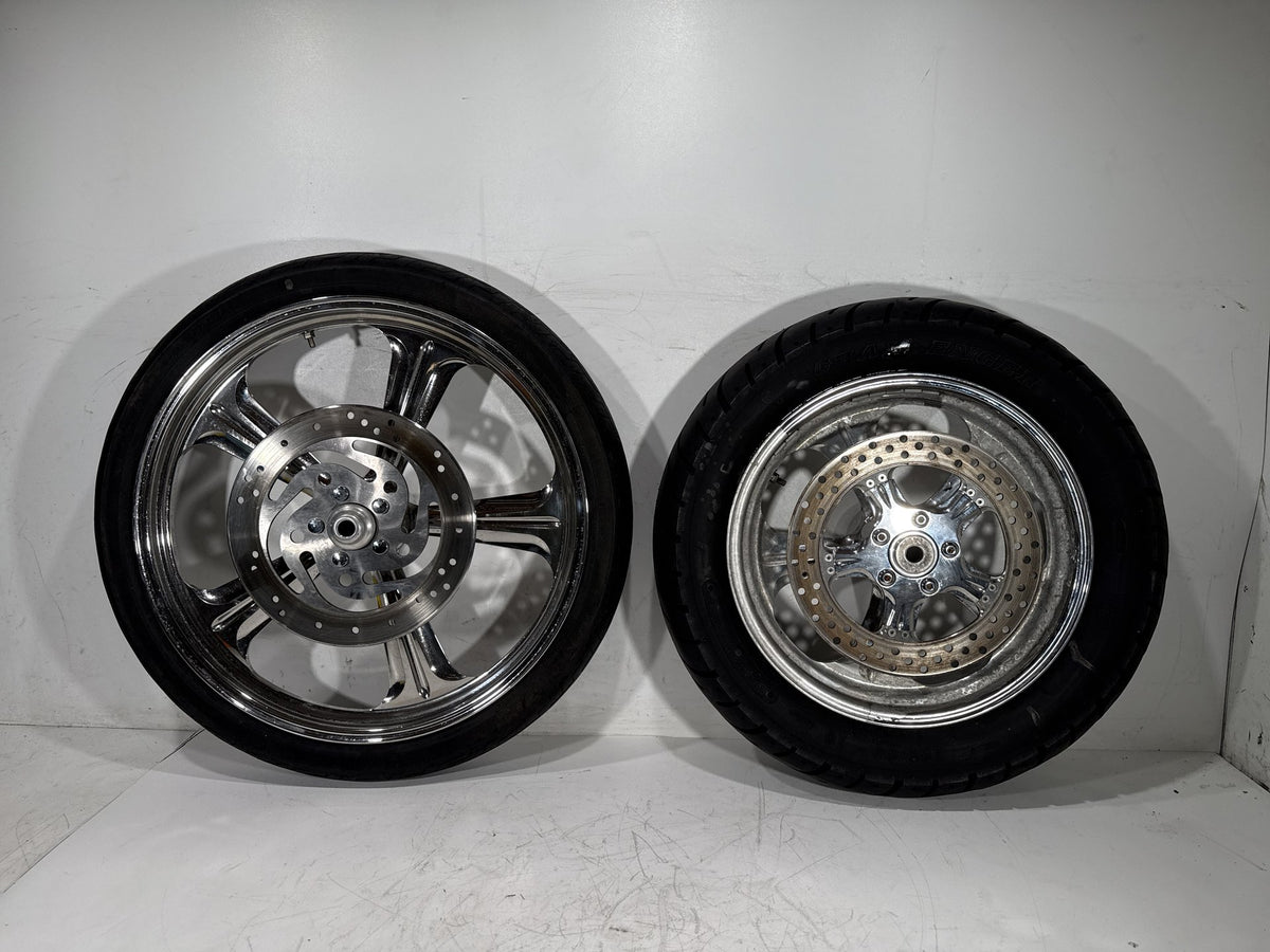 2001 Harley Softail Standard Front Rear Wheel Rim Tire MH90/21 130/90-16 16" 21"