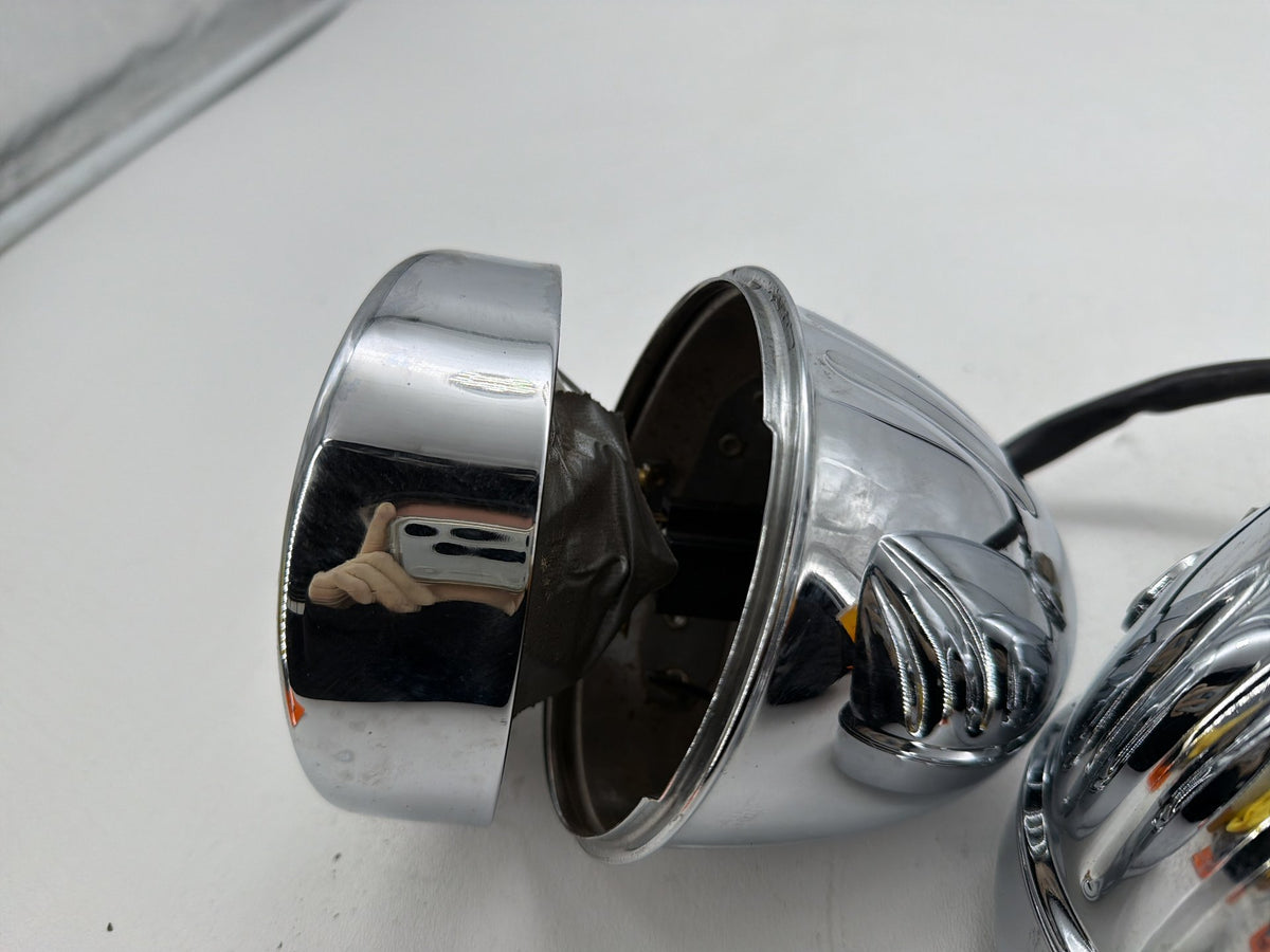 1994 Harley Softail Custom FXSTC OEM Headlight Headlamp Head Light Halogen Dual