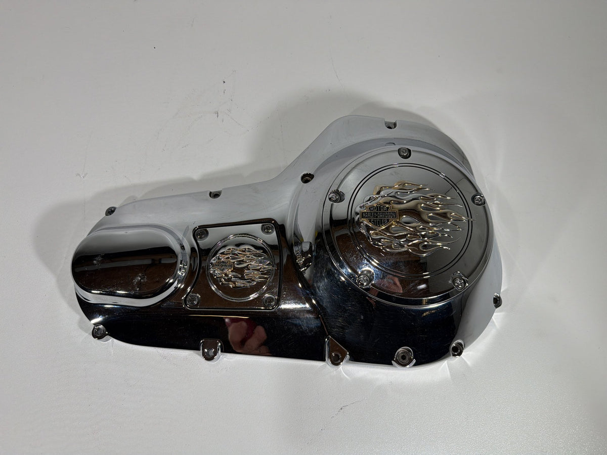 2004 Harley Electra Glide Touring Ultra OEM Outer Primary Clutch Cover FLAME