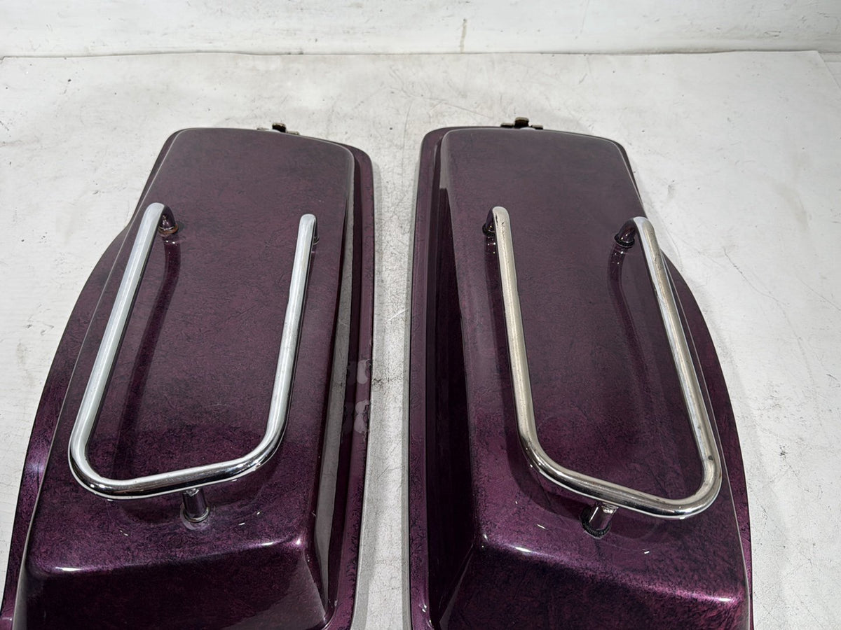 90 Harley Electra Glide Touring Sport OEM Left & Right Saddlebag Lid Cover Caps
