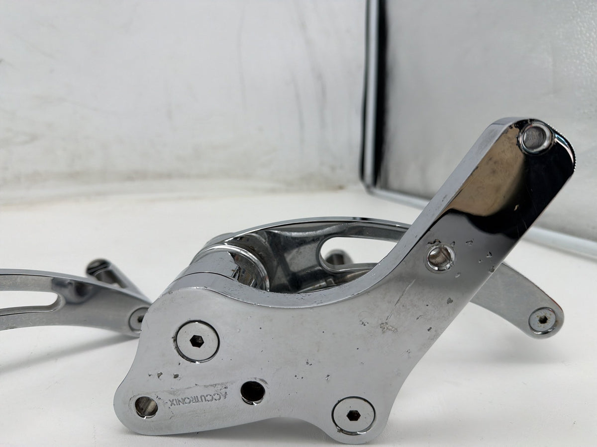 1994 Harley Softail Custom Left Right Foot Brake Control Pegs Kuryakyn Slotted