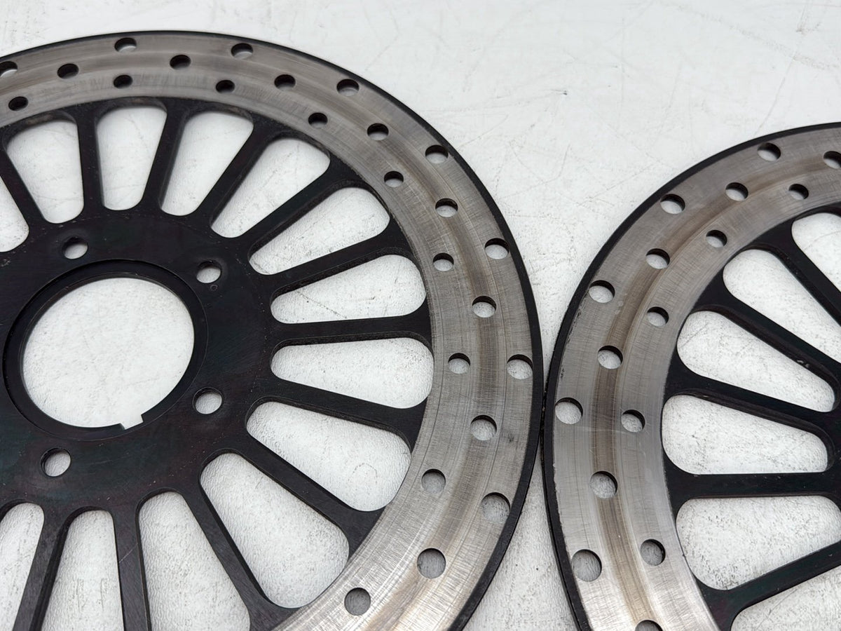 2007 Harley Road King Touring FLHR OEM Front Brake Rotors Disc Pair