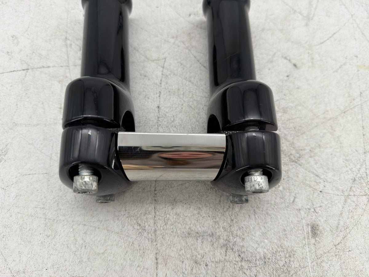 2012 Harley Dyna Fat Bob FXDF 103 OEM Front Handlebar Riser Top Clamp Chrome