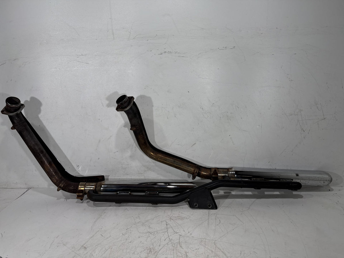 2002 Harley Heritage Softail Classic FLSTC Exhaust Header Pipes Muffler PYTHON