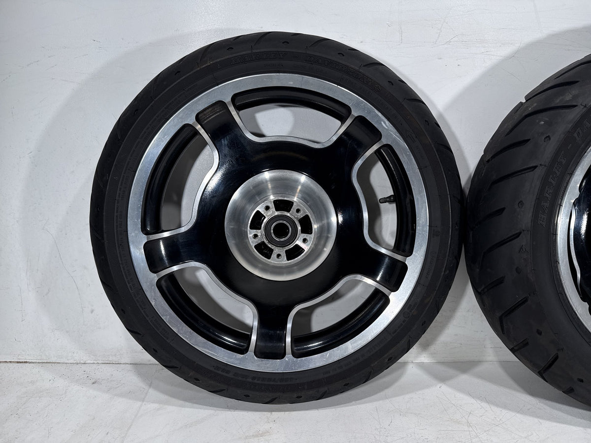 2012 Harley Street Glide Touring FLHX OEM Front & Rear Wheel Rim Tire 17" 16"
