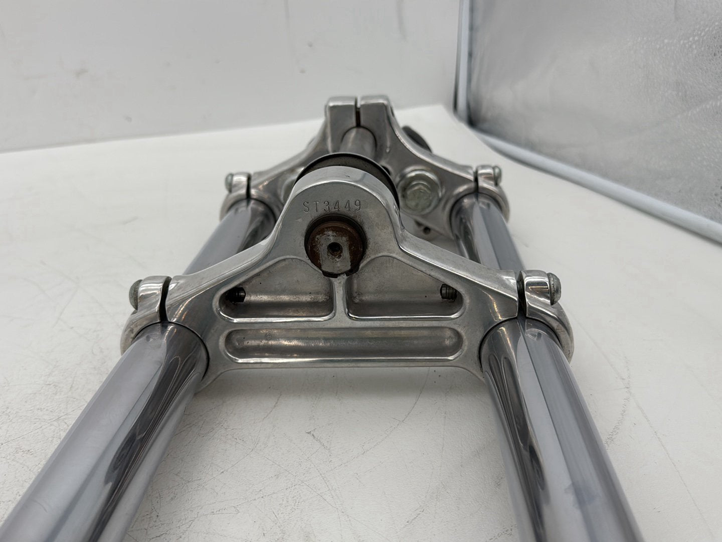 2002 Harley Dyna FXD Super Glide OEM Front Triple Tree Set & LH RH Fork Legs Sliders