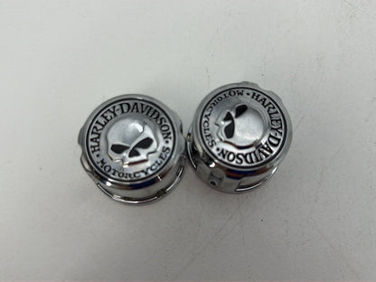 1986 - 1998 Harley-Davidson Softail Heritage Classic Front Wheel Axle Nut Covers Caps 43163-08A