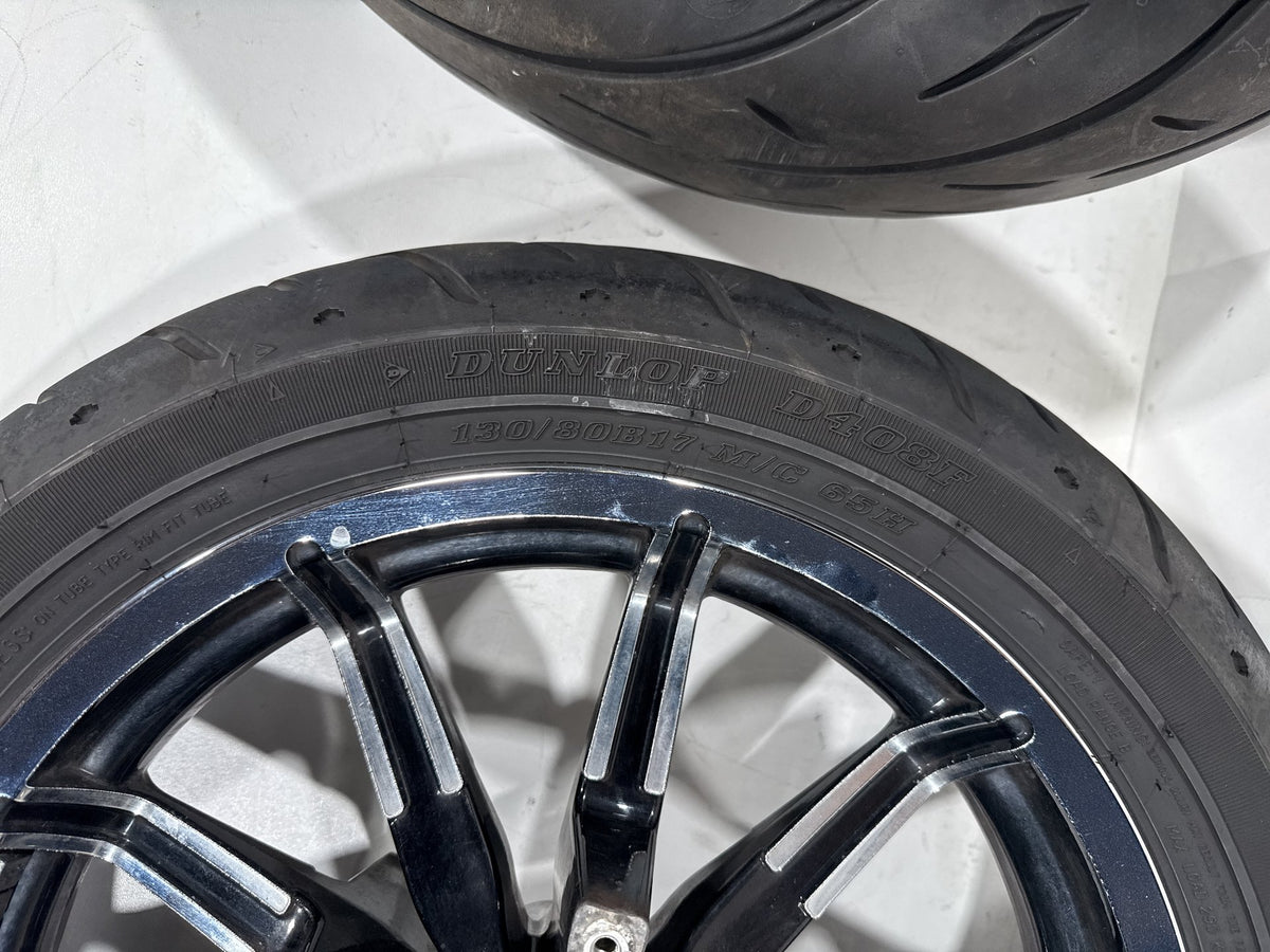 2014 Harley Electra Glide Touring OEM Front & Rear Wheel Rim Tire ABS 16" 17"