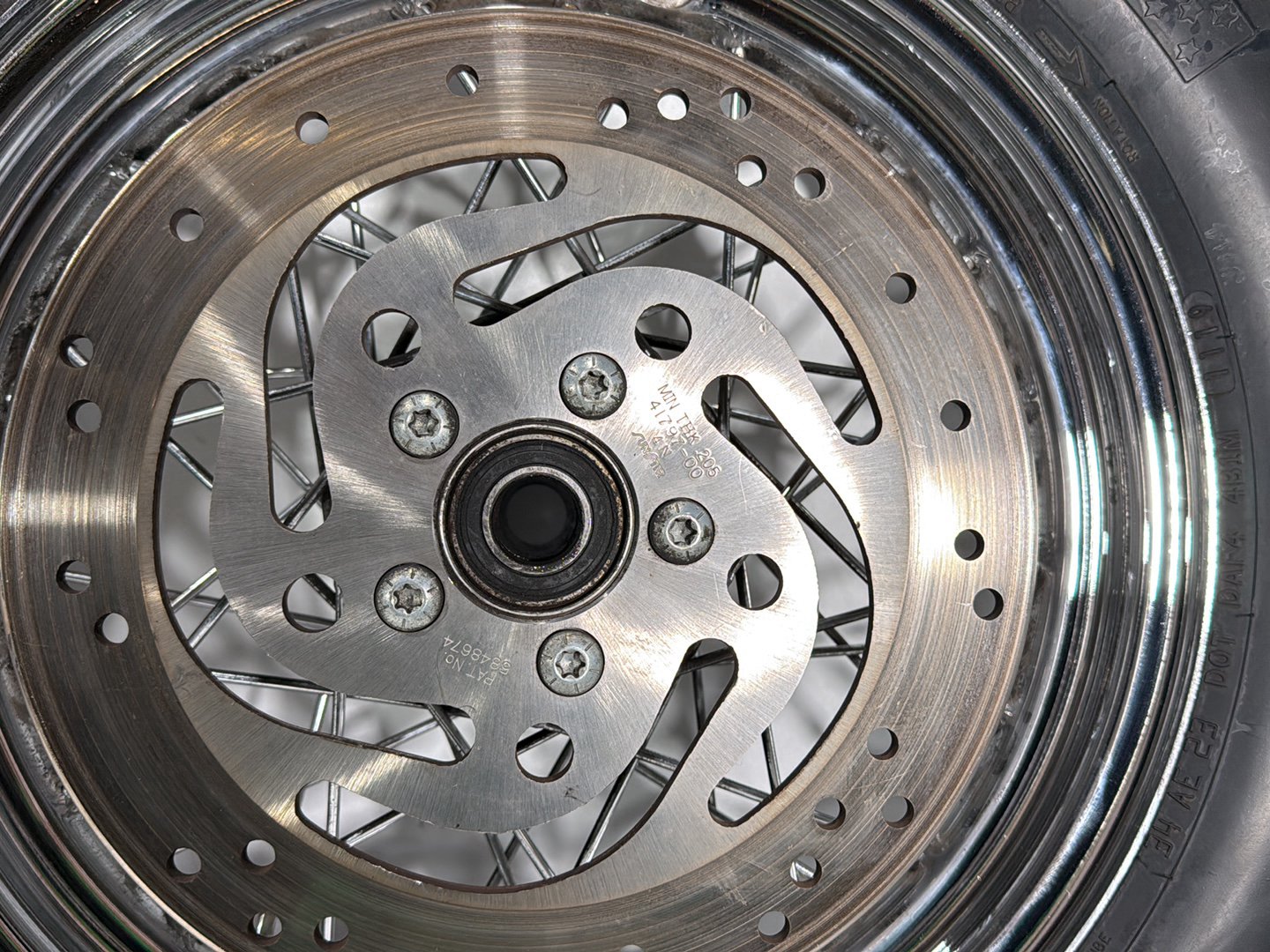 2005 Harley Touring FLHRCI Road King Classic OEM Front Rear Wheel Rim Tire Spoked