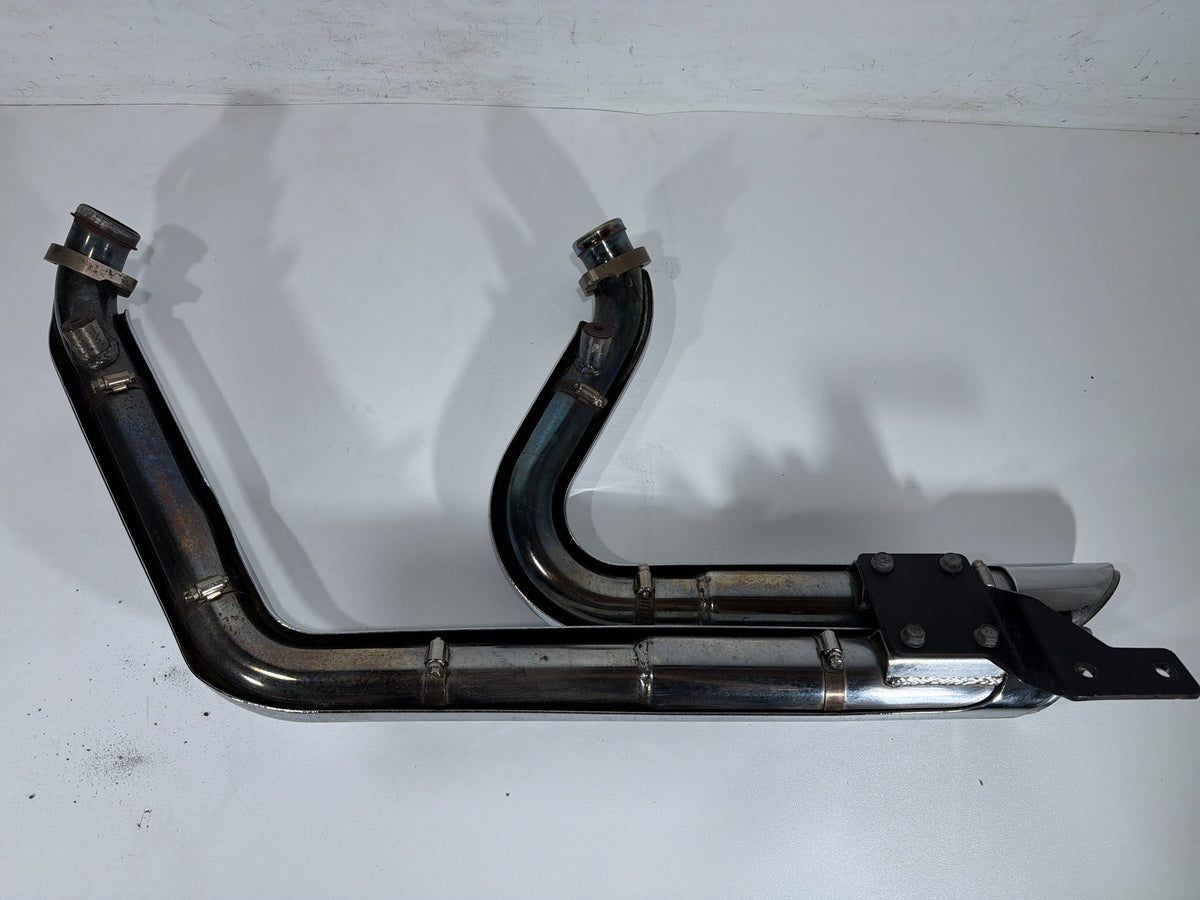 2008 Harley Softail Custom FXSTC OEM Exhaust Header Pipes Vance & Hines