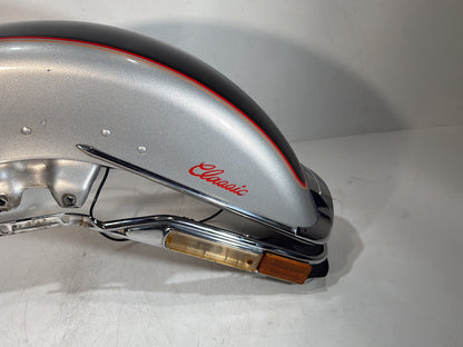 1984 - 1998 Harley-Davidson Touring Electra Glide Classic Front Wheel Fender Shell Panel w/ Bumper Rail Cushion Front