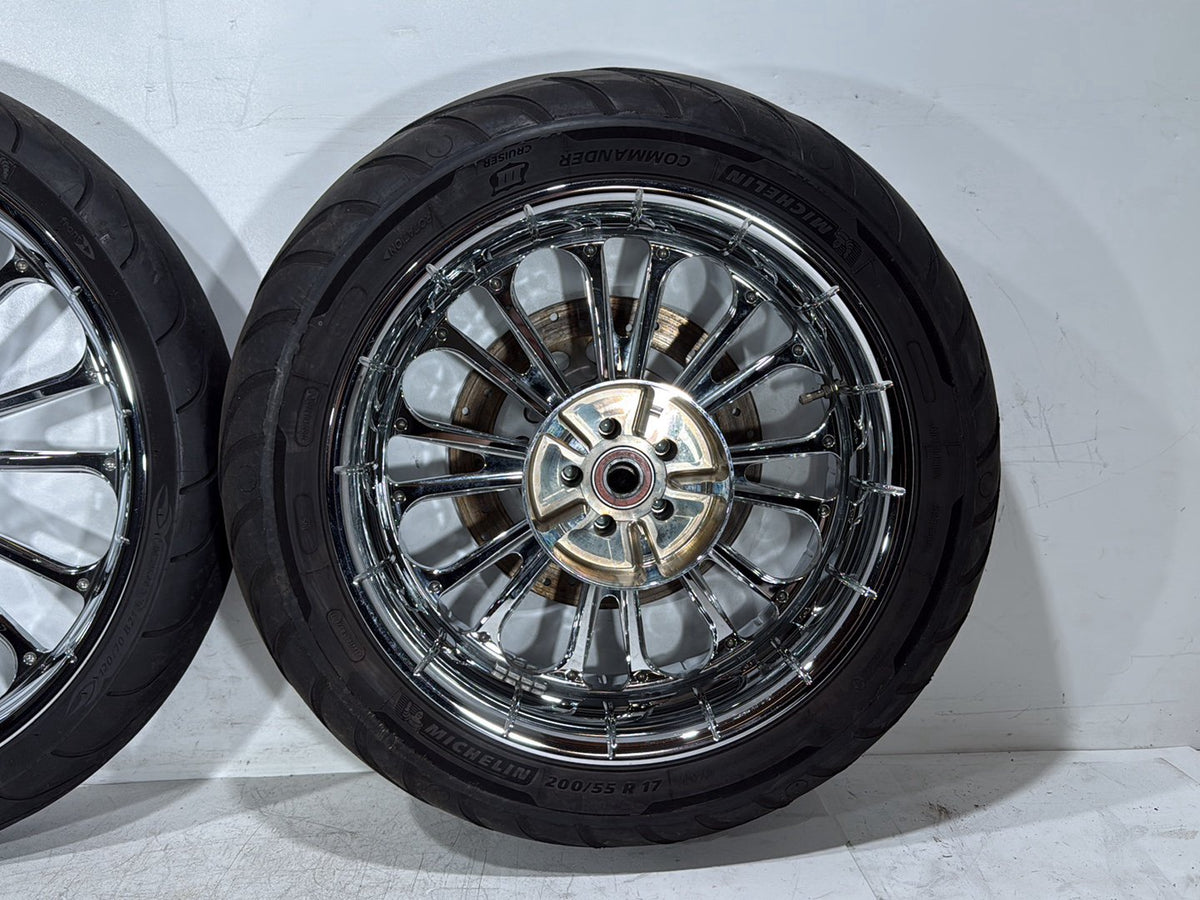 2009 Harley Road Glide Touring FLTR OEM Front & Rear Wheel Rim Tire
