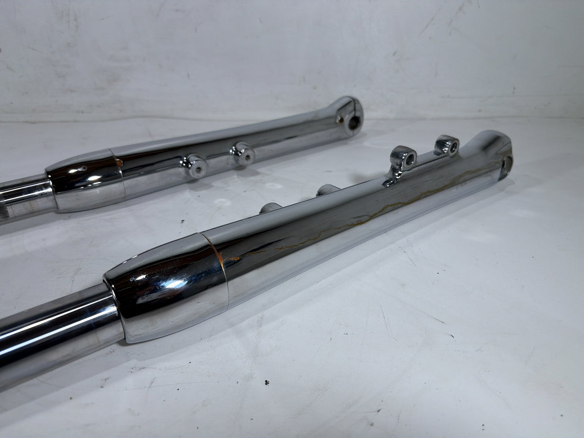 2001 Harley Softail Deuce FXSTD Front Triple Tree Set & LH RH Fork Legs Sliders