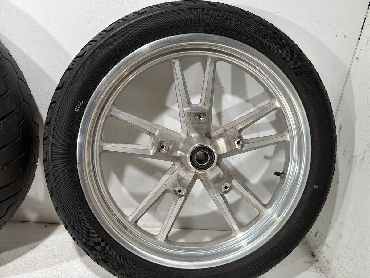 2007 Harley Dyna Super Glide FXD OEM Front & Rear Wheel Rim Tire 17" 19"