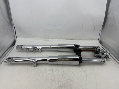 2006 Harley Softail FLSTCI Heritage Classic OEM Front Triple Tree Set & LH RH Fork Legs Sliders