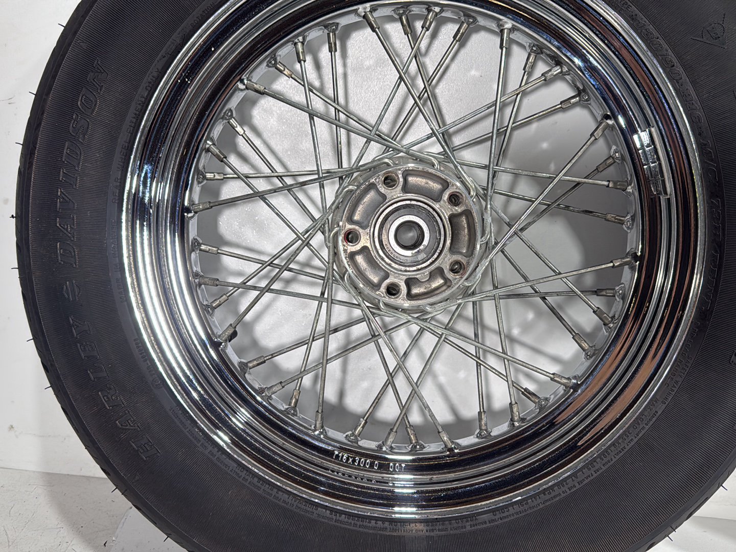 2001 Harley Sportster 883 Hugger XLH883 OEM Front Rear Wheel Rim Tire Spoked