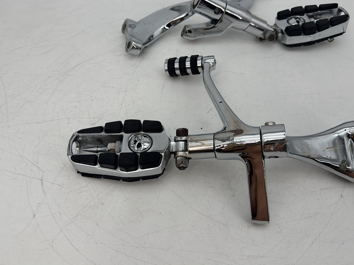 09 Harley Sportster 1200 Low Left Right Foot Brake Control Pegs Kuryakyn Zombie