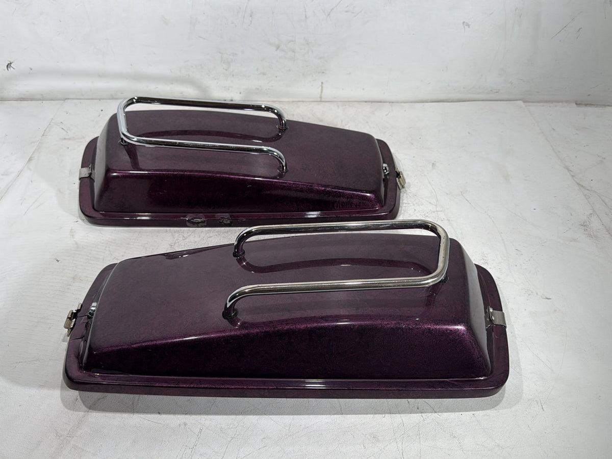 90 Harley Electra Glide Touring Sport OEM Left & Right Saddlebag Lid Cover Caps