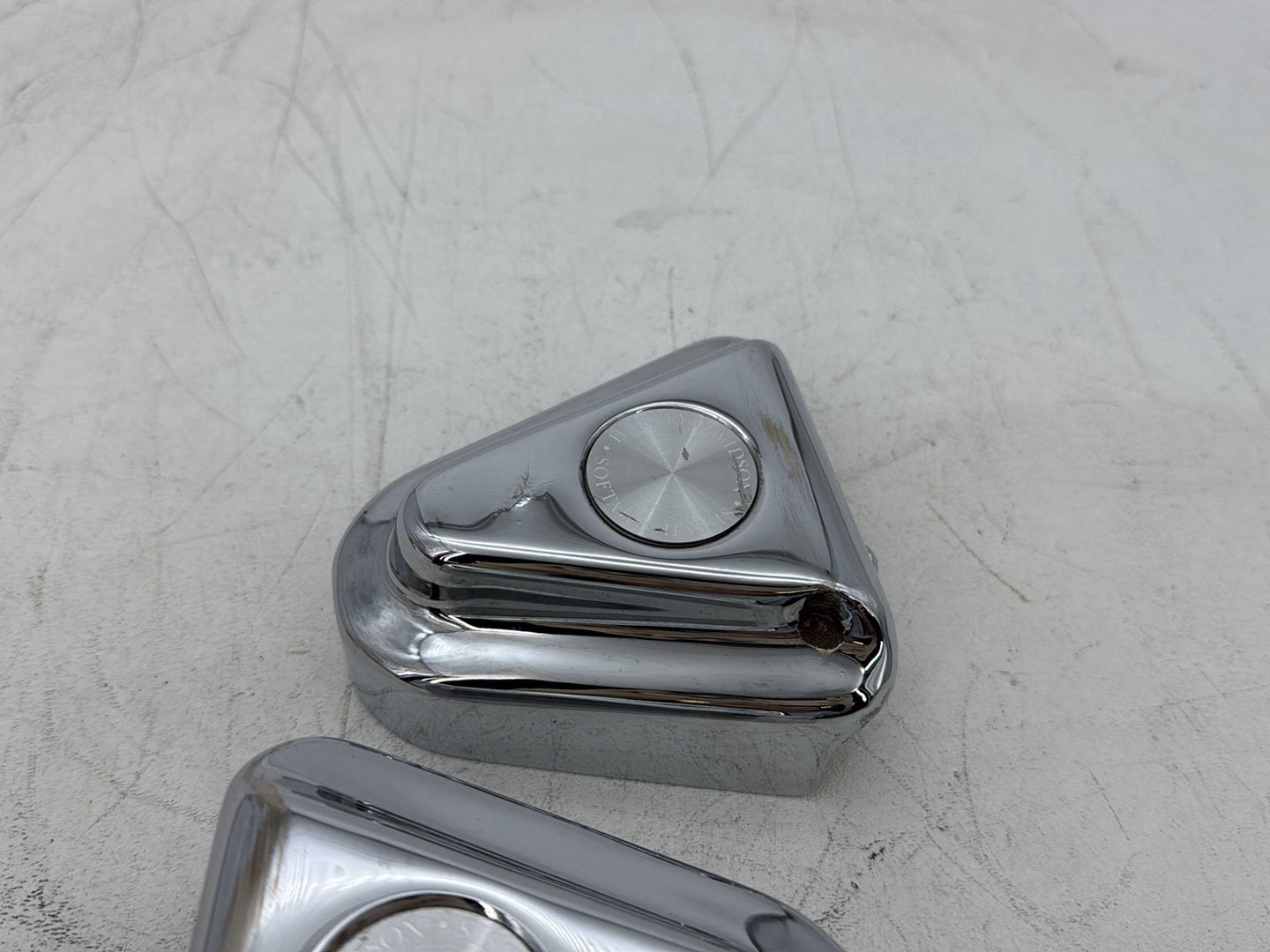 1997 Harley Softail FLSTC Heritage Classic Rear Wheel Axle Nut Covers Caps