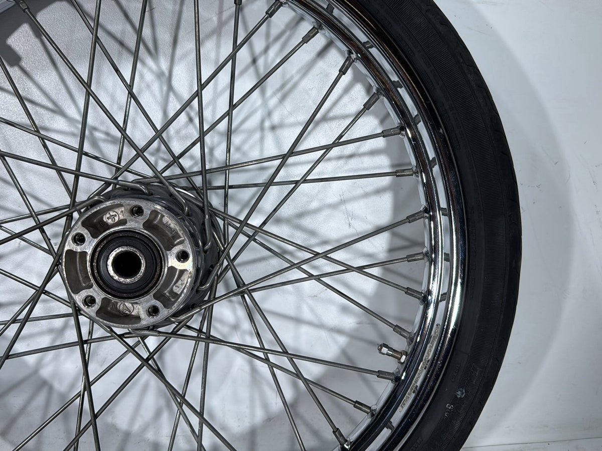 2000 Harley Dyna FXDWG Wide Glide OEM Front Wheel Rim Tire Spoked MH90-21 21"