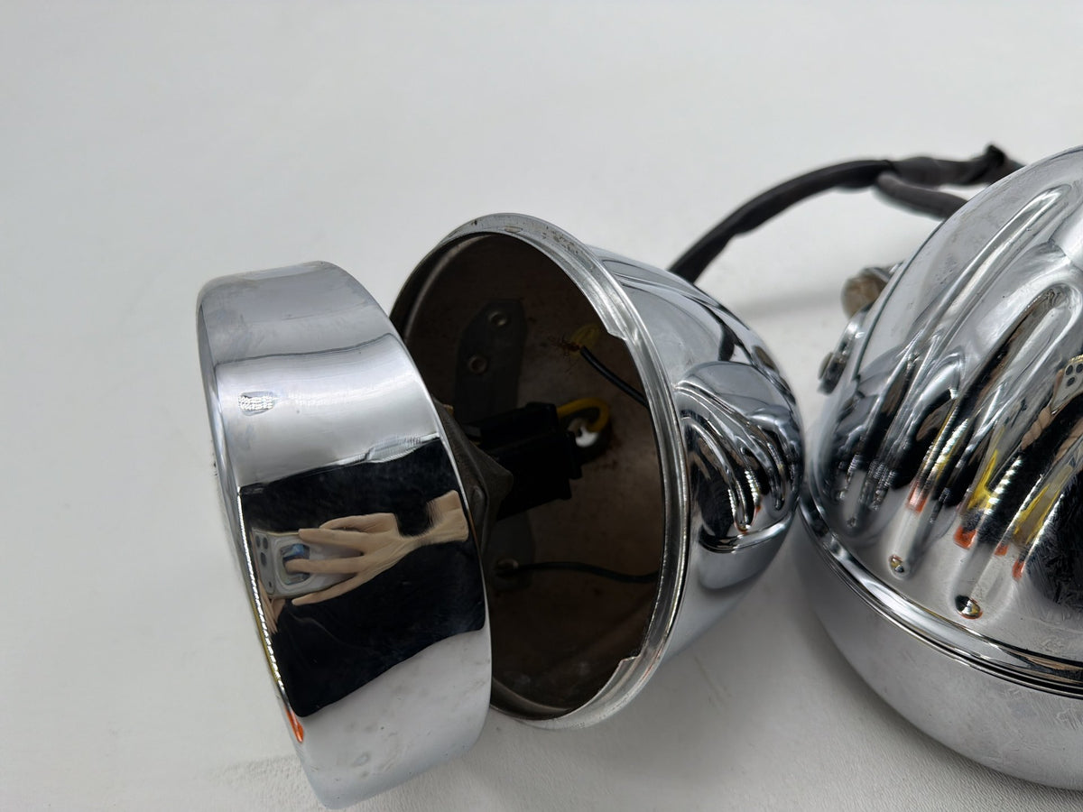 1994 Harley Softail Custom FXSTC OEM Headlight Headlamp Head Light Halogen Dual