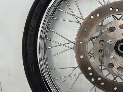 2004 - 2013 Harley-Davidson Sportster 883 Custom Front Wheel Rim Tire Spoked 44610-05
