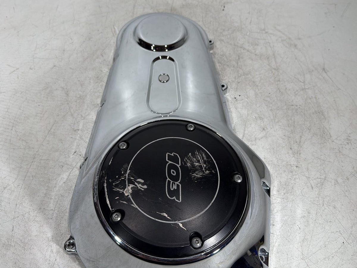 2014 Harley Dyna Low Rider FXDL OEM Outer Primary Clutch Cover SCRATCHED