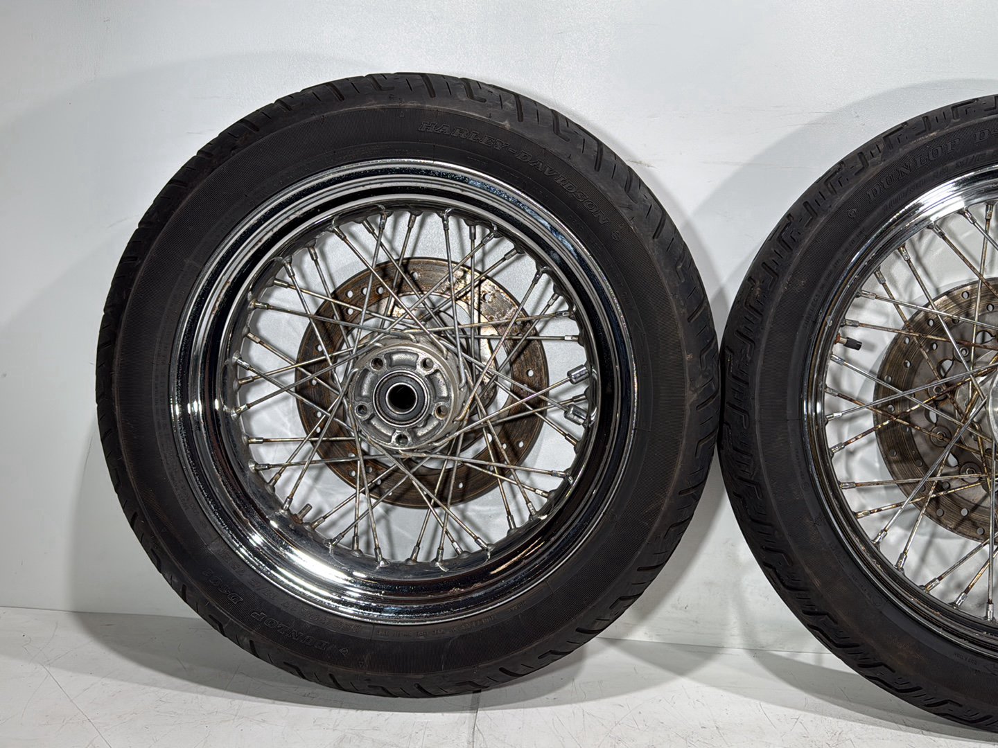 2007 Harley Dyna Street Bob FXDBI OEM Front Rear Wheel Rim Tire Spoked