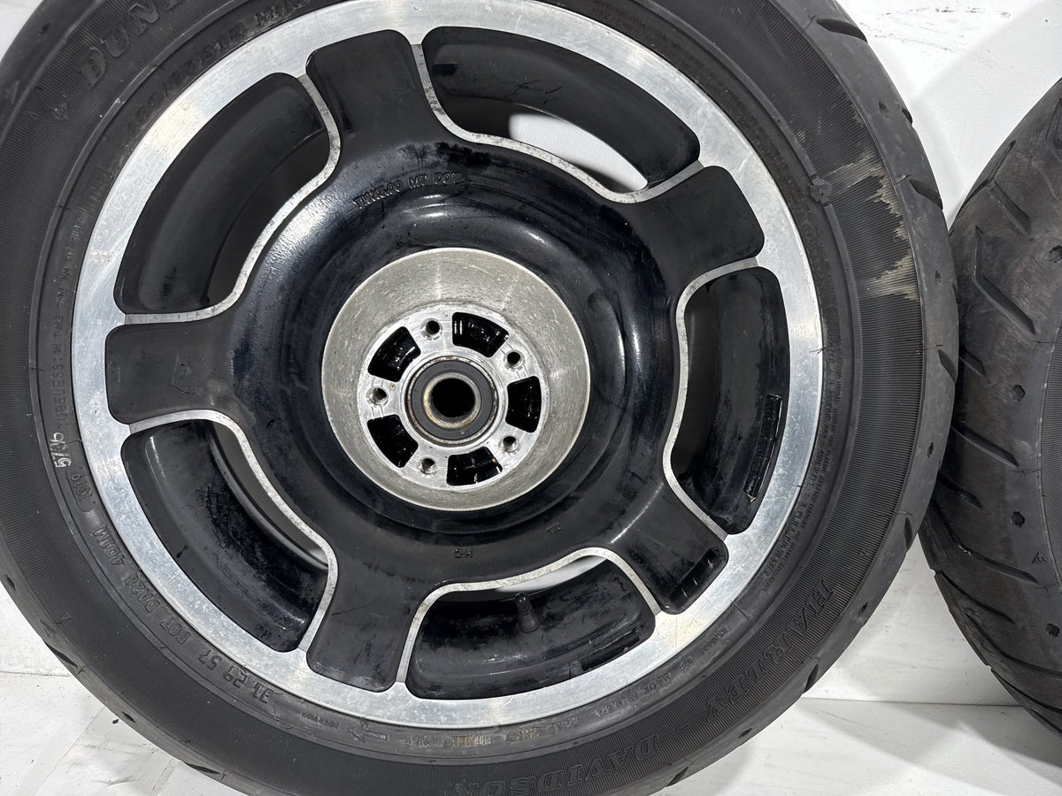 2010 Harley Road King Touring Police OEM Front & Rear Wheel Rim Tire 17" 16"