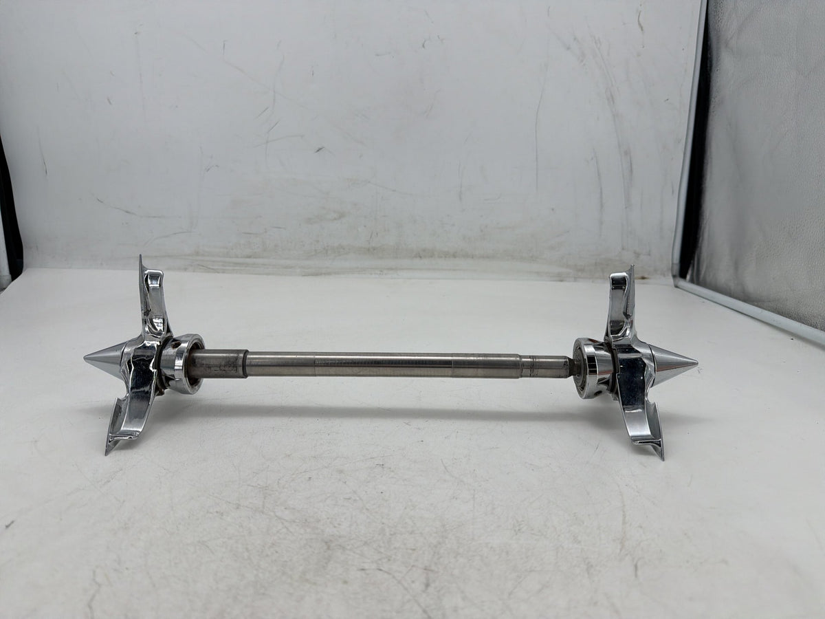 2001 Harley Softail Standard OEM Front Wheel Axle Bolt Shaft w/ Spearhead Caps