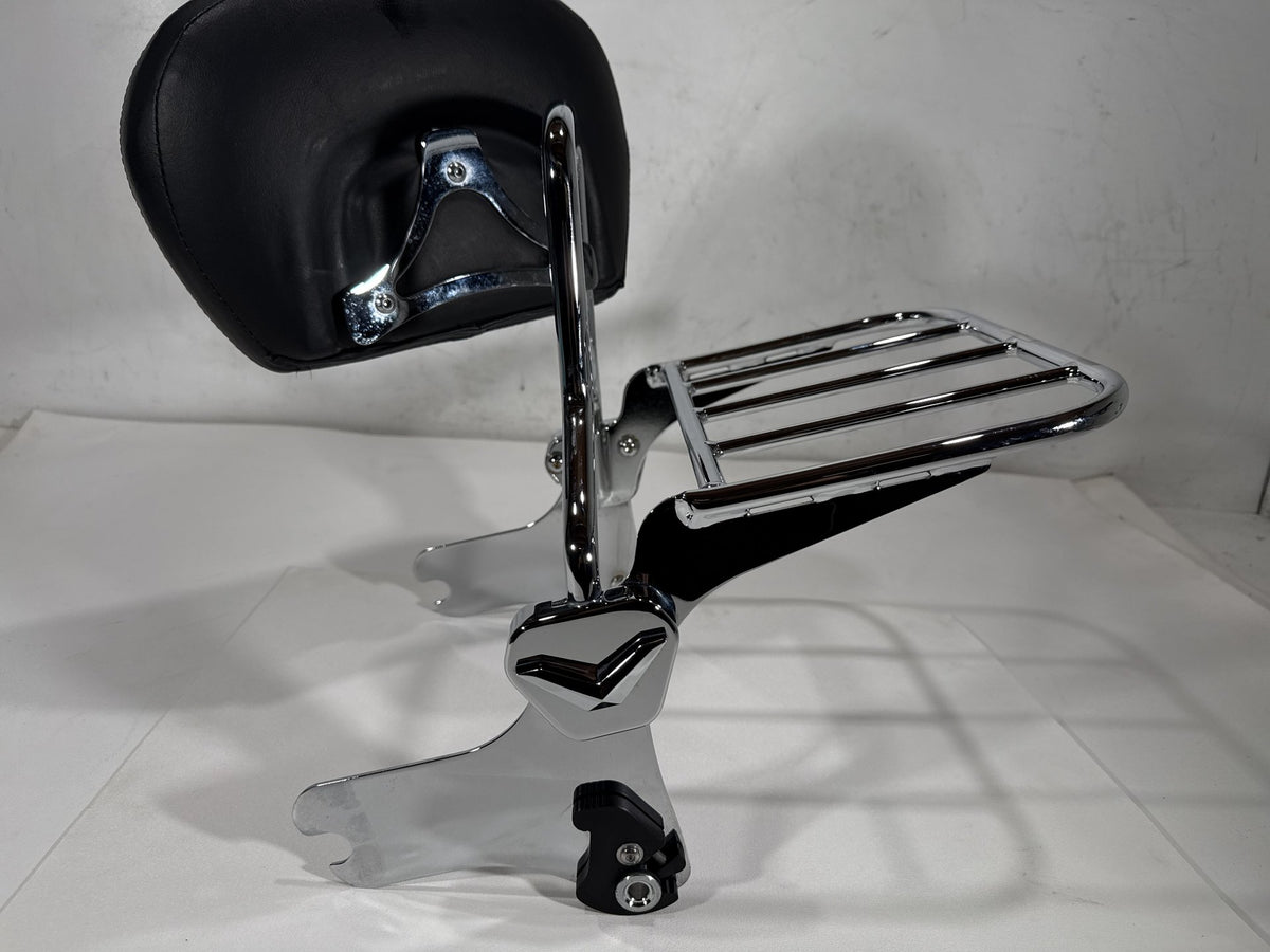 2004 Harley Road King Touring Classic OEM Rear Sissy Bar w/ Backrest Cushion Pad