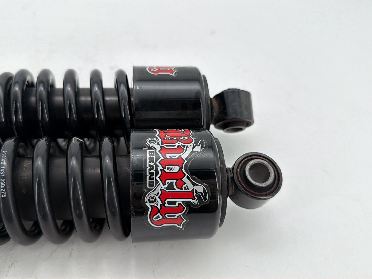 2008 Harley Dyna Fat Bob FXDF Rear Left Right Shock Absorbers BURLY 12"
