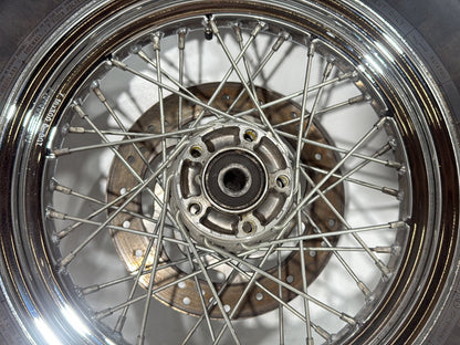 2002 Harley Heritage Softail Classic FLSTC OEM Front Rear Wheel Rim Tire Spoked