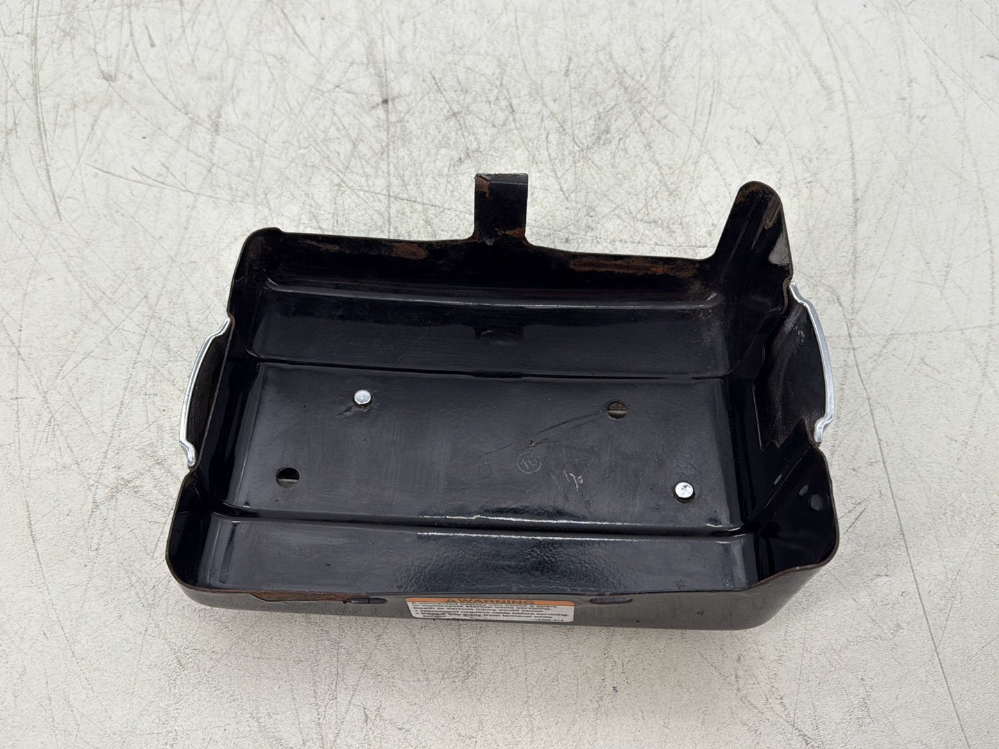 2012 Harley Dyna Super Glide Custom FXDCI OEM Lower Battery Tray Stay Box Cover Panel