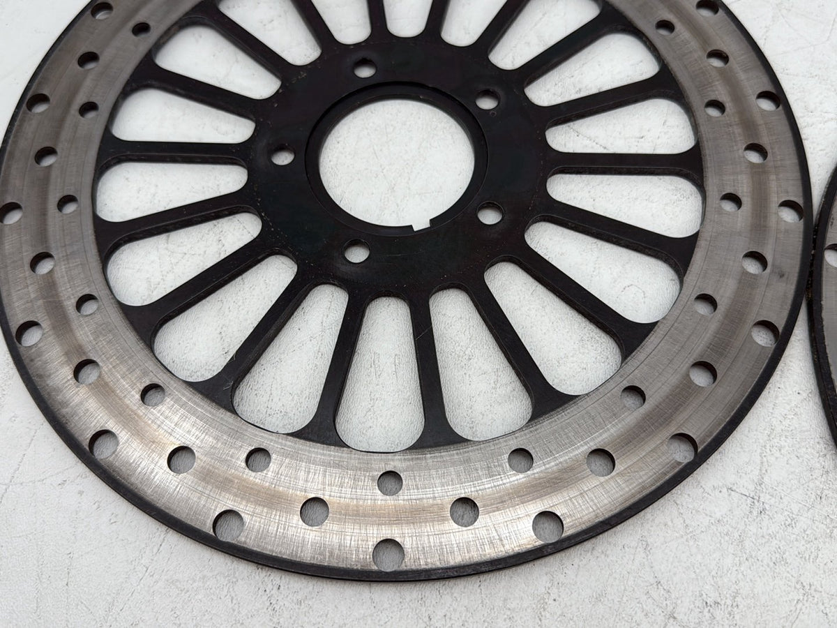2007 Harley Road King Touring FLHR OEM Front Brake Rotors Disc Pair