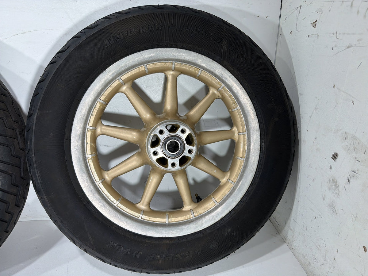 2004 Harley Electra Glide Touring Ultra OEM Front & Rear Wheel Rim Tire 16"