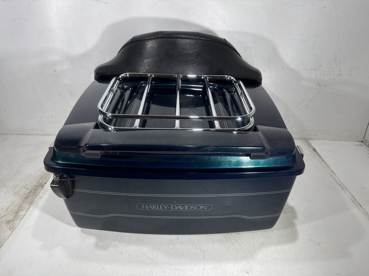 01 Harley Electra Glide Touring Classic OEM Pass Backrest Tour Pak Luggage NOKey