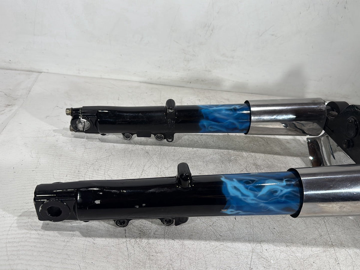 2005 Harley Road King Touring Police OEM Front Triple Tree Set & LH RH Fork Legs Sliders