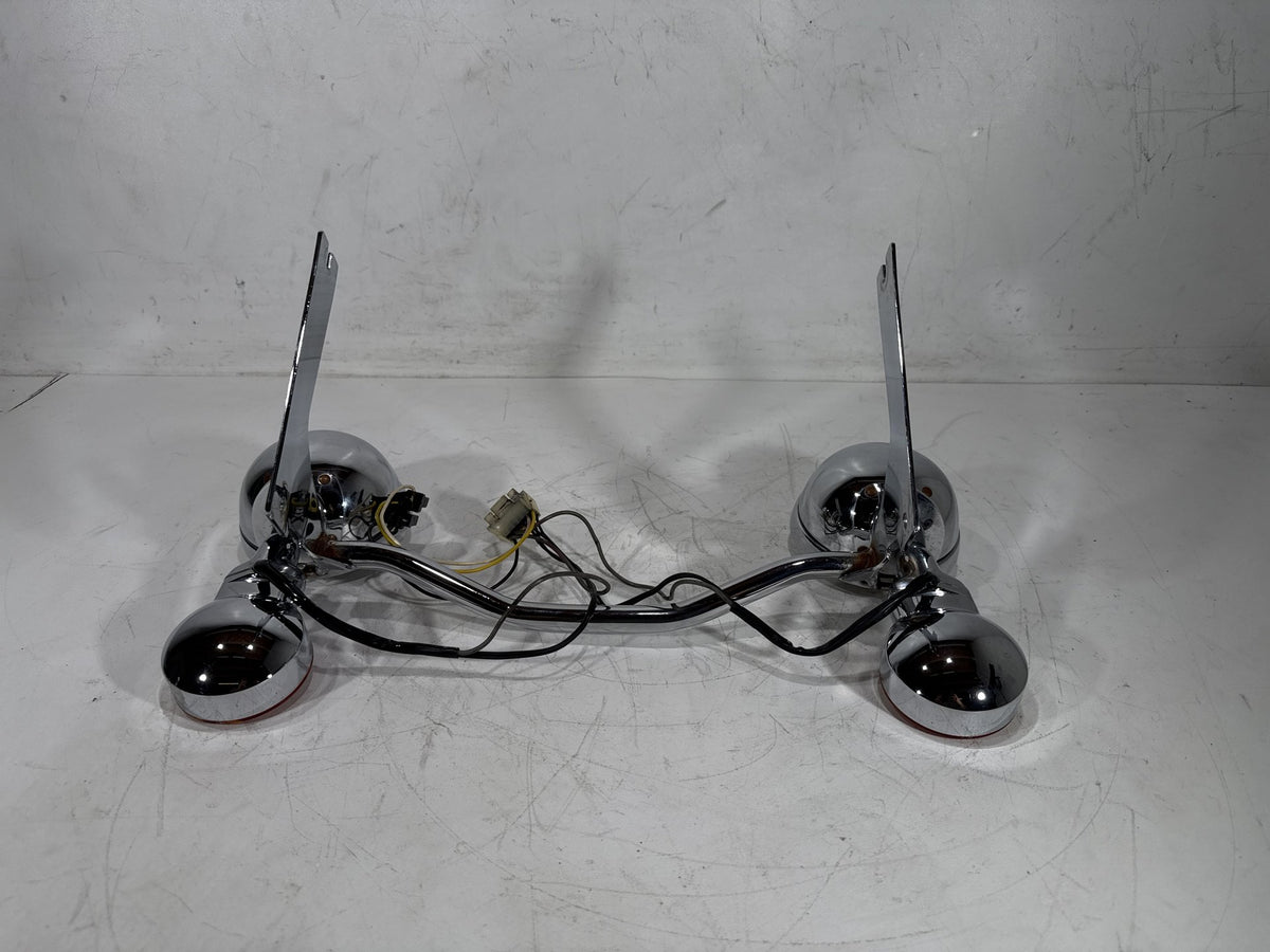1993 Harley Electra Touring Sport OEM Front Turn Signal Indicators Aux Light Bar