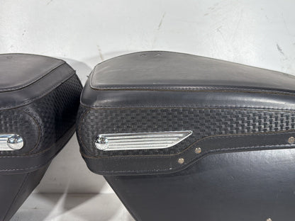 2006 Harley Road King Touring FLHRCI Classic OEM Rear Left Right Saddlebags Luggage Leather