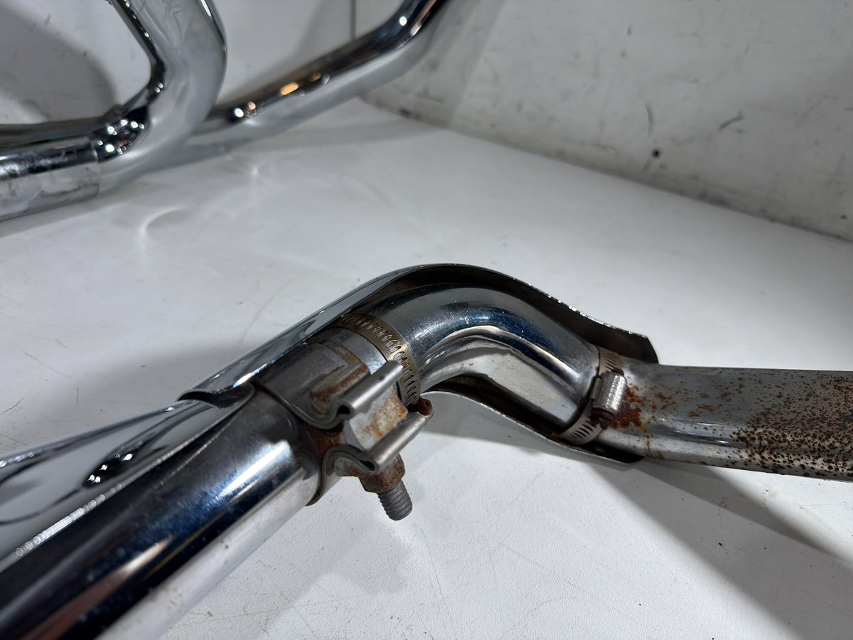 09 Harley Street Glide Touring Exhaust Header Pipes Muffler BENT SCRATCHED