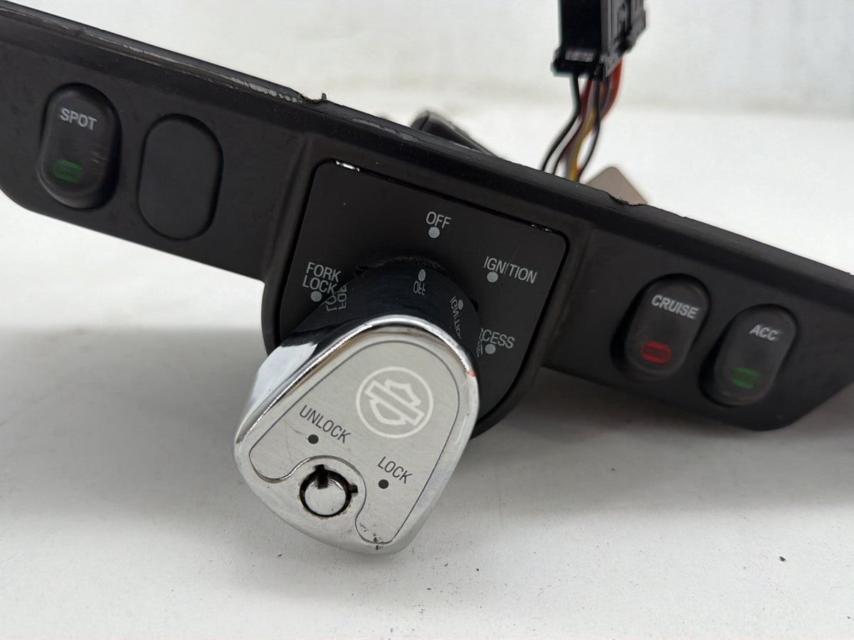 07 Harley Street Glide Touring FLHX OEM Dash Ignition Cap Switch Lockset NO Key