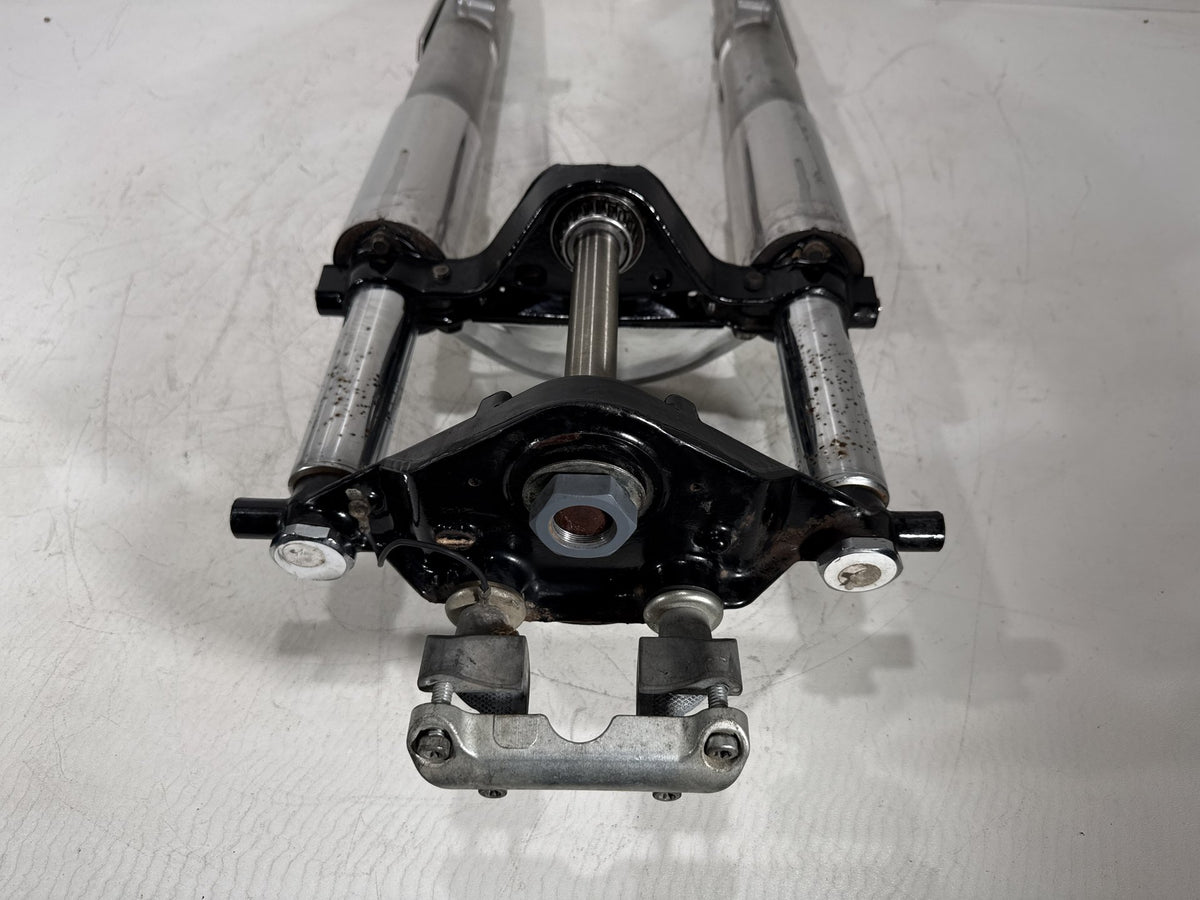 2012 Harley Electra Glide Touring Ultra OEM Front Triple Tree Set & LH RH Fork Legs Sliders