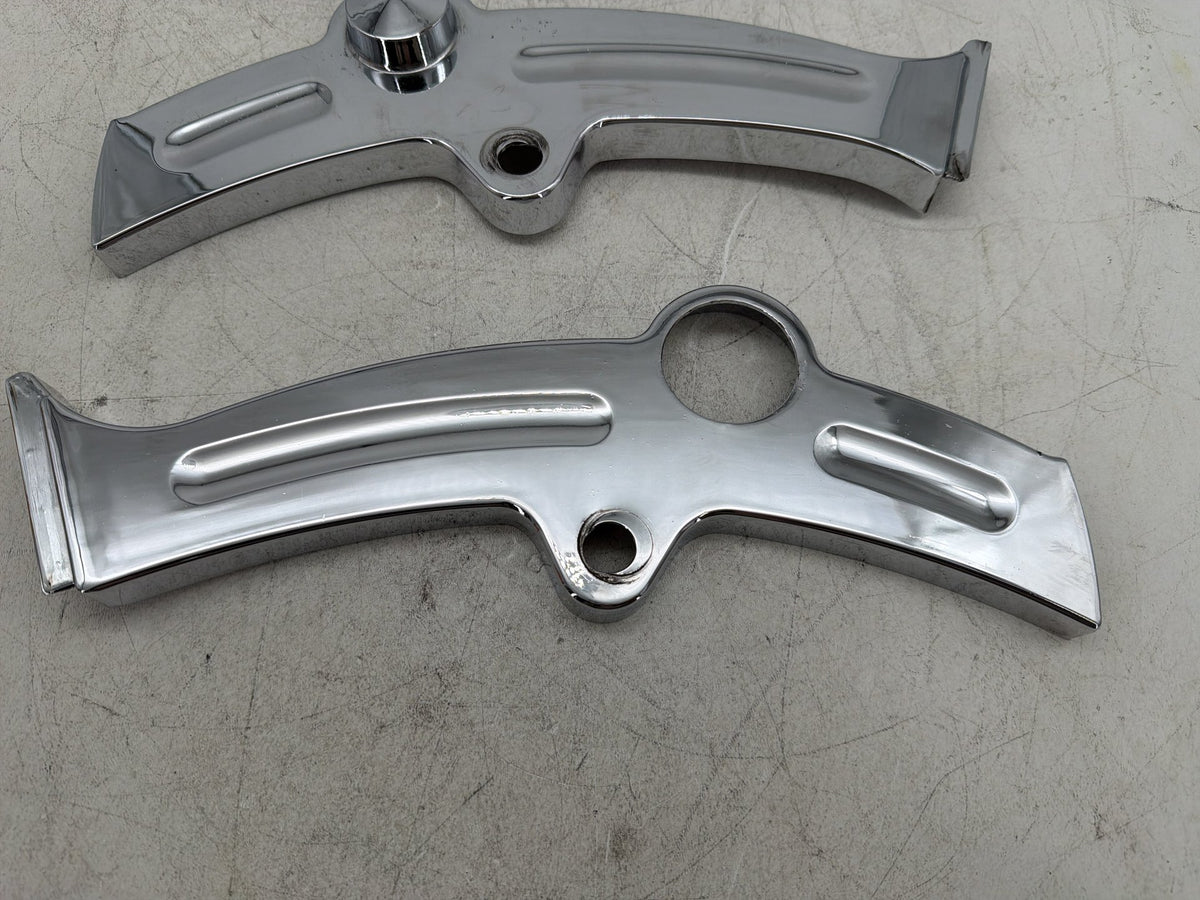 2001 Harley Fat Boy Softail FLSTFI Boomerang Frame Covers Trim Panel Kuryakyn