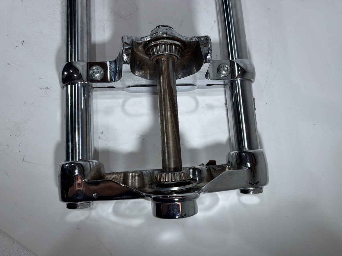 2001 Harley Softail Deuce FXSTD Front Triple Tree Set & LH RH Fork Legs Sliders