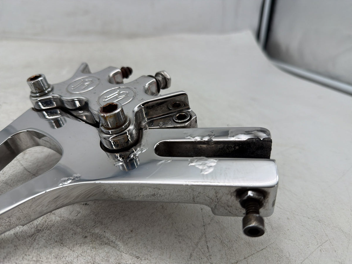 2002 Harley Dyna Wide Glide Rear Back Brake Caliper Bracket performance Peeling