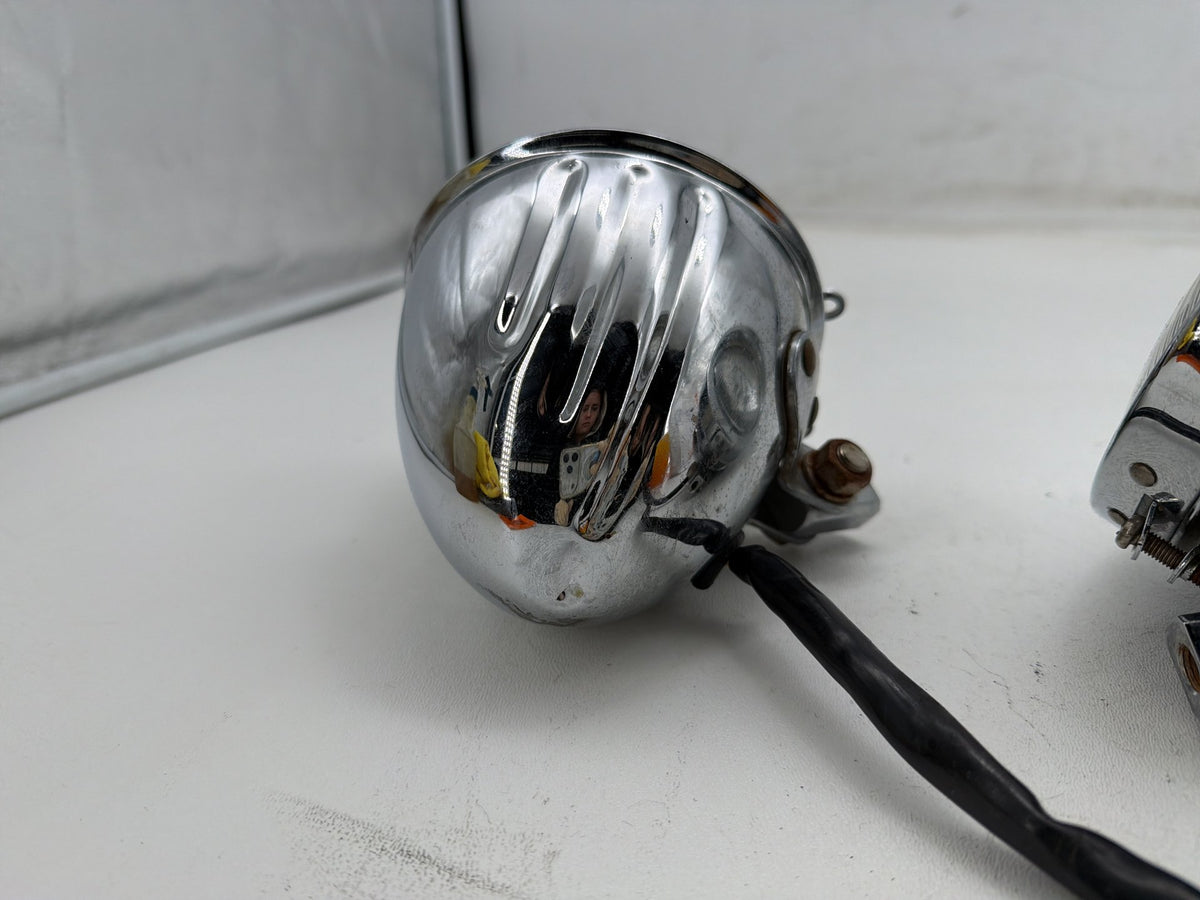 1994 Harley Softail Custom FXSTC OEM Headlight Headlamp Head Light Halogen Dual