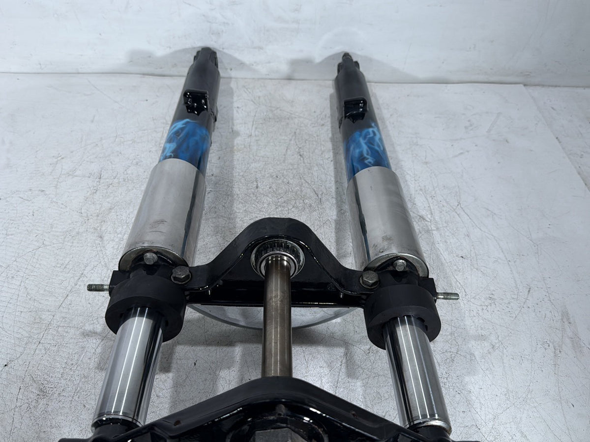 2005 Harley Road King Touring Police OEM Front Triple Tree Set & LH RH Fork Legs Sliders