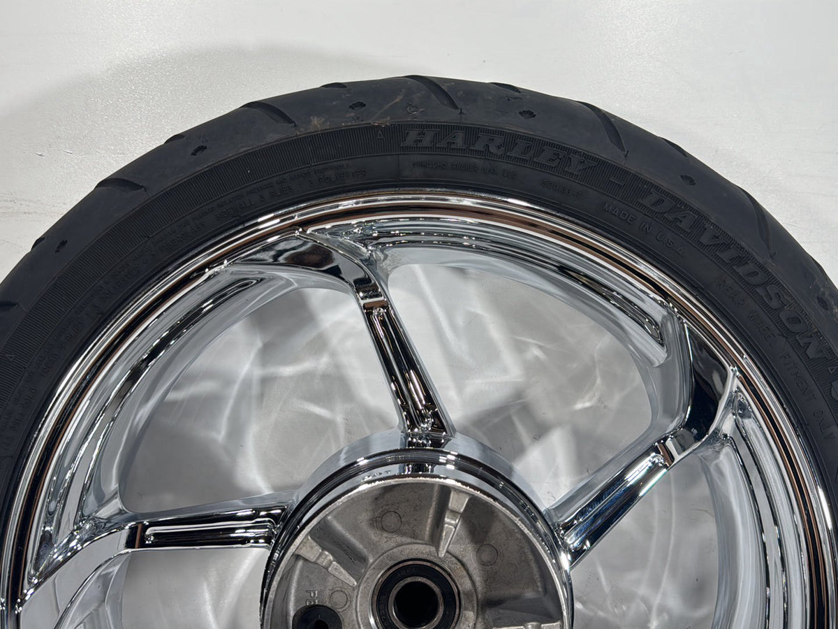 2014 Harley Street Glide Touring FLHXS Rear Wheel Rim Tire Agitator Chrome 18"